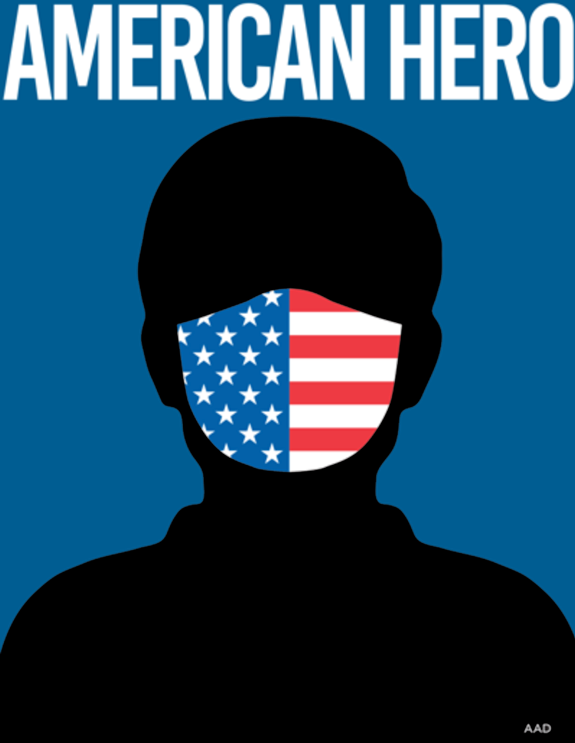 graphic design example poster american hero