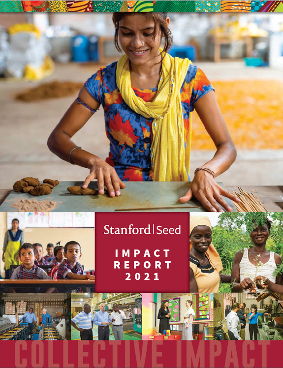 graphic design example annual report Stanford SEED