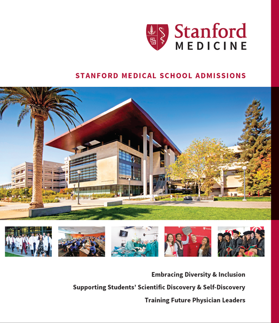 graphic design example admissions brochure Stanford